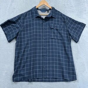 Iceburg‎ Outerwear Shirt Men's XL Button Up Mesh Vented Plaid Golf Fishing